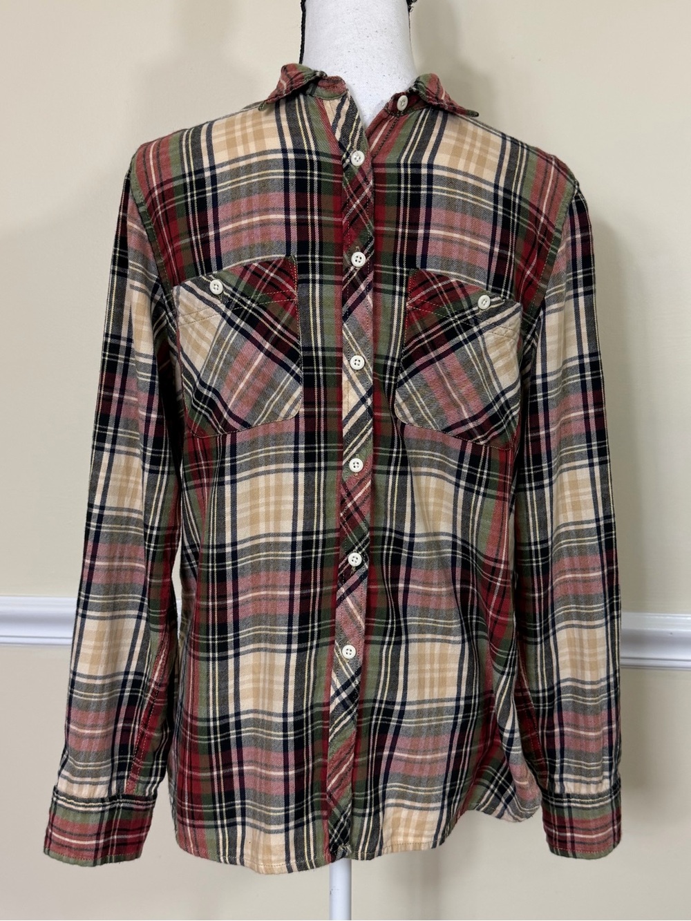 Ralph Lauren Men's Multicolor Plaid Button-Up Shirt Casual Long Sleeve Large